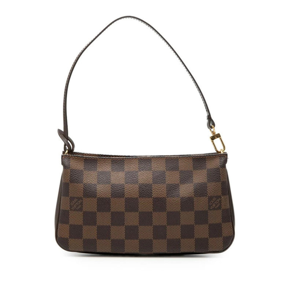 Louis Vuitton Damier Navona Accessory Pouch Clutch Handbag Brown Leather